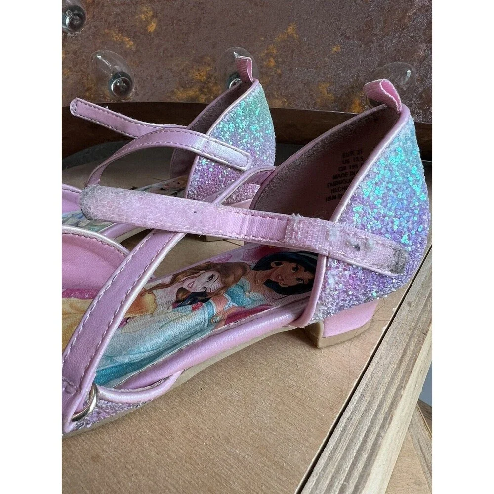 Disney Princess Glitter Ombre Heels Toddler Little Girls Dress Up Shoes 13.5 C